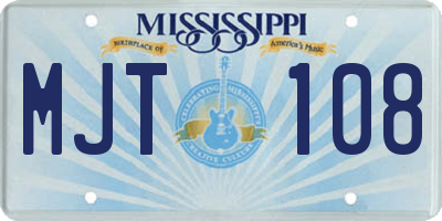 MS license plate MJT108