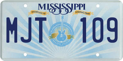 MS license plate MJT109