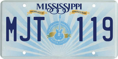MS license plate MJT119