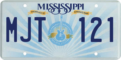 MS license plate MJT121