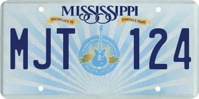 MS license plate MJT124
