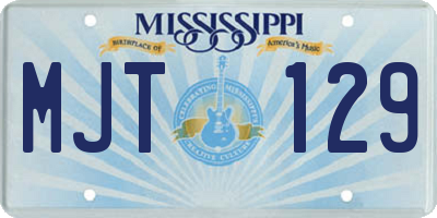 MS license plate MJT129