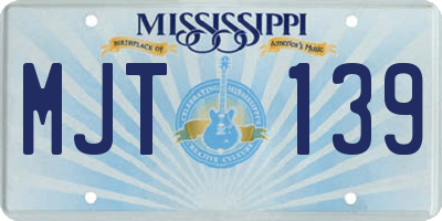 MS license plate MJT139