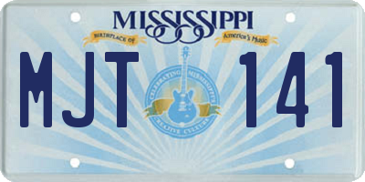 MS license plate MJT141