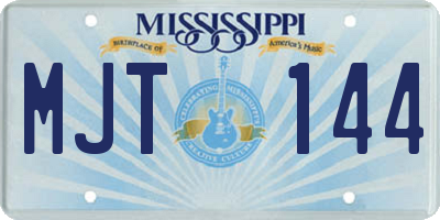 MS license plate MJT144