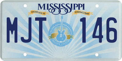 MS license plate MJT146