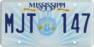 MS license plate MJT147