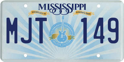 MS license plate MJT149