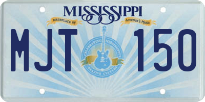 MS license plate MJT150