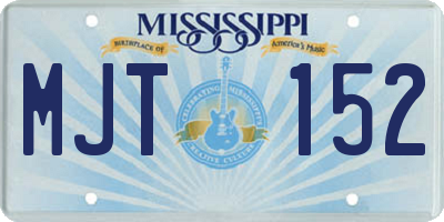 MS license plate MJT152