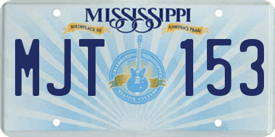 MS license plate MJT153