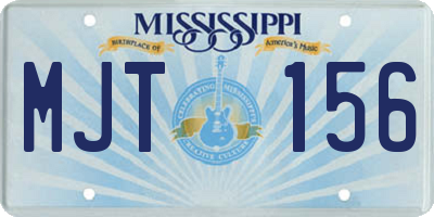 MS license plate MJT156