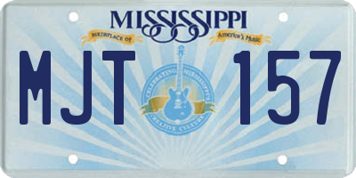 MS license plate MJT157