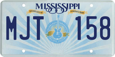 MS license plate MJT158