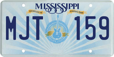 MS license plate MJT159
