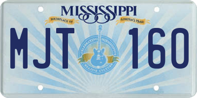 MS license plate MJT160