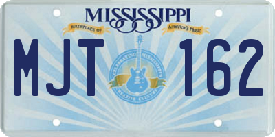 MS license plate MJT162
