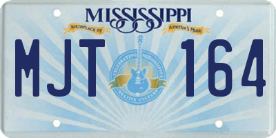 MS license plate MJT164