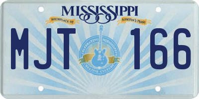 MS license plate MJT166