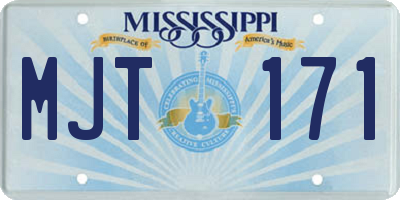 MS license plate MJT171