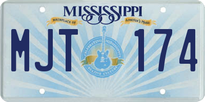 MS license plate MJT174