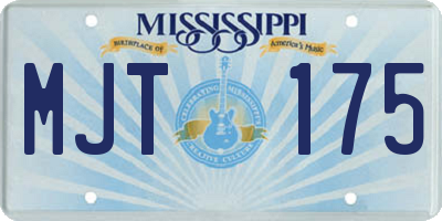 MS license plate MJT175