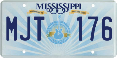 MS license plate MJT176