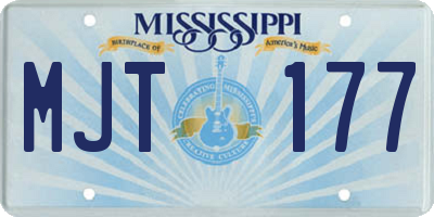 MS license plate MJT177