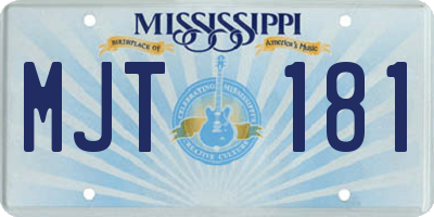 MS license plate MJT181
