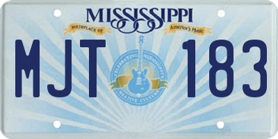 MS license plate MJT183