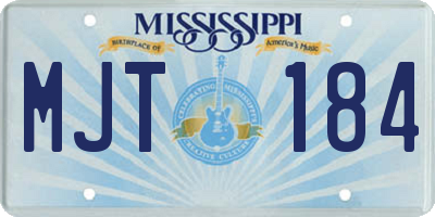MS license plate MJT184