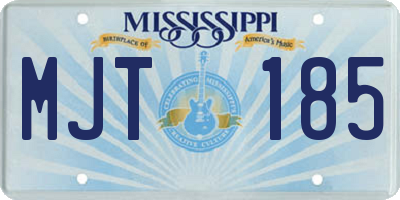 MS license plate MJT185