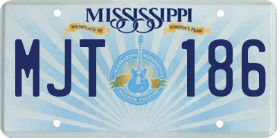 MS license plate MJT186