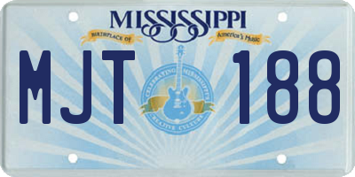 MS license plate MJT188