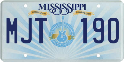 MS license plate MJT190