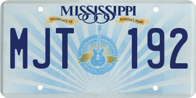MS license plate MJT192