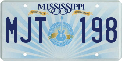 MS license plate MJT198