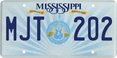 MS license plate MJT202