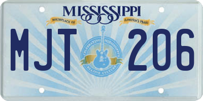MS license plate MJT206