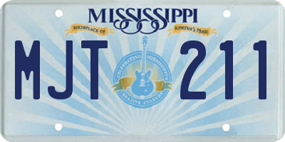 MS license plate MJT211