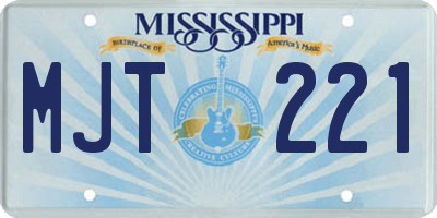 MS license plate MJT221