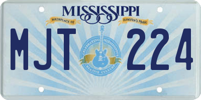 MS license plate MJT224