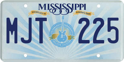 MS license plate MJT225