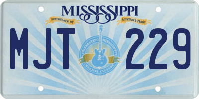 MS license plate MJT229