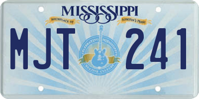 MS license plate MJT241