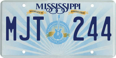 MS license plate MJT244