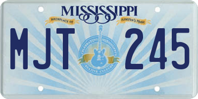 MS license plate MJT245