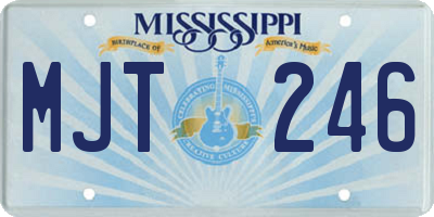 MS license plate MJT246