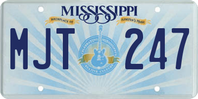 MS license plate MJT247