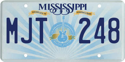 MS license plate MJT248